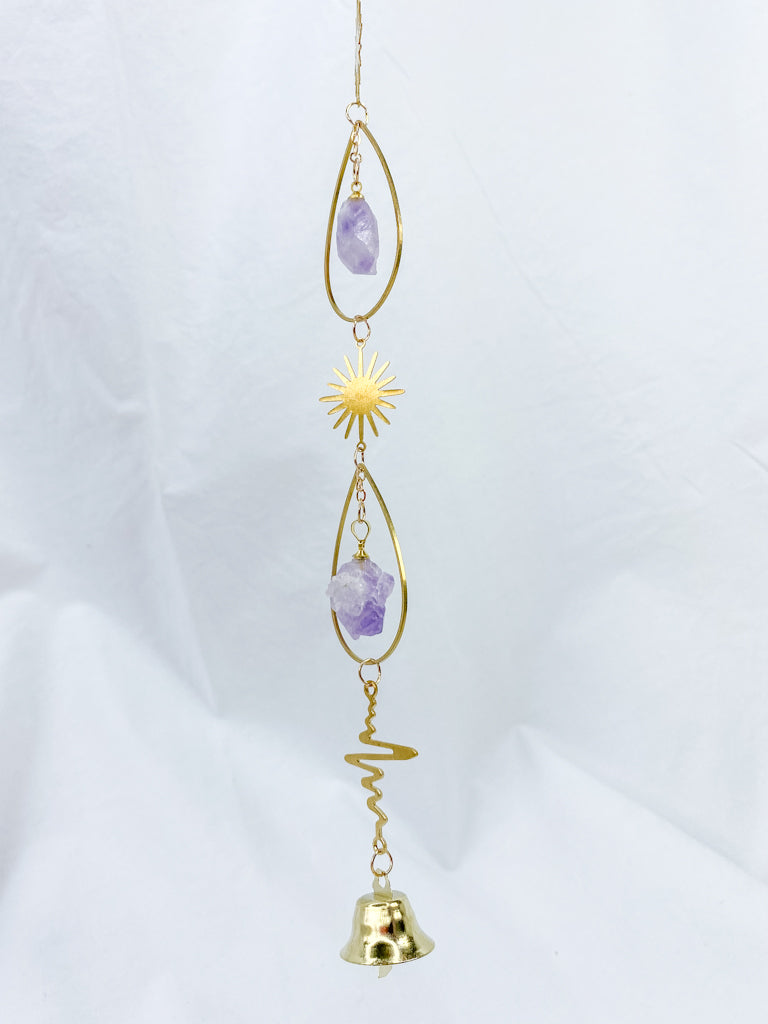 Amethyst Bell TearDrop SunCatcher