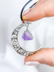 New Moon Amethyst Pendant