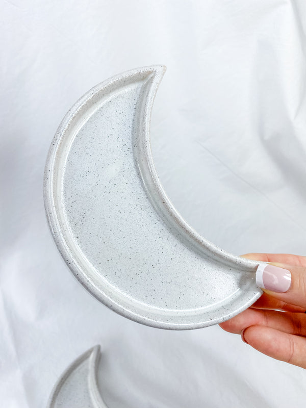 New Moon Ceramic Crystal Dish