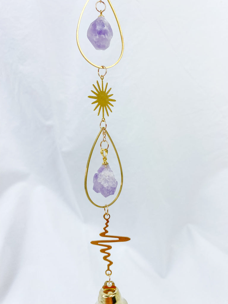 Amethyst Bell TearDrop SunCatcher
