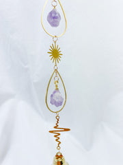 Amethyst Bell TearDrop SunCatcher