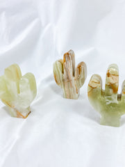 Green Onyx Cactus Carving | Medium