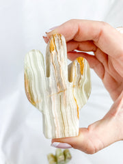Green Onyx Cactus Carving | Medium