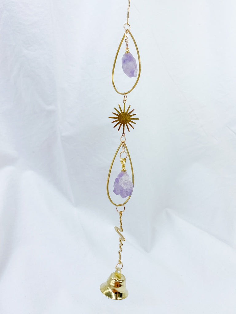 Amethyst Bell TearDrop SunCatcher