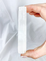 Selenite Seed of Life Natural Wand | Small