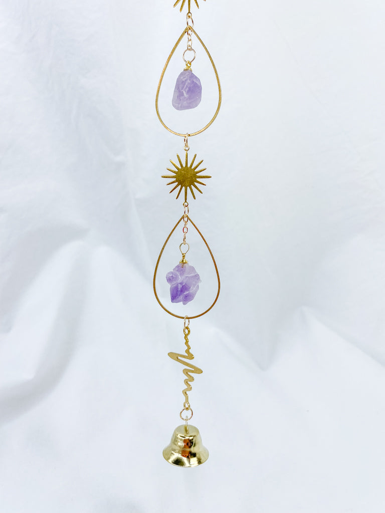 Amethyst Bell TearDrop SunCatcher