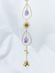 Amethyst Bell TearDrop SunCatcher