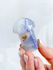 Onyx Blue Mushroom Carving