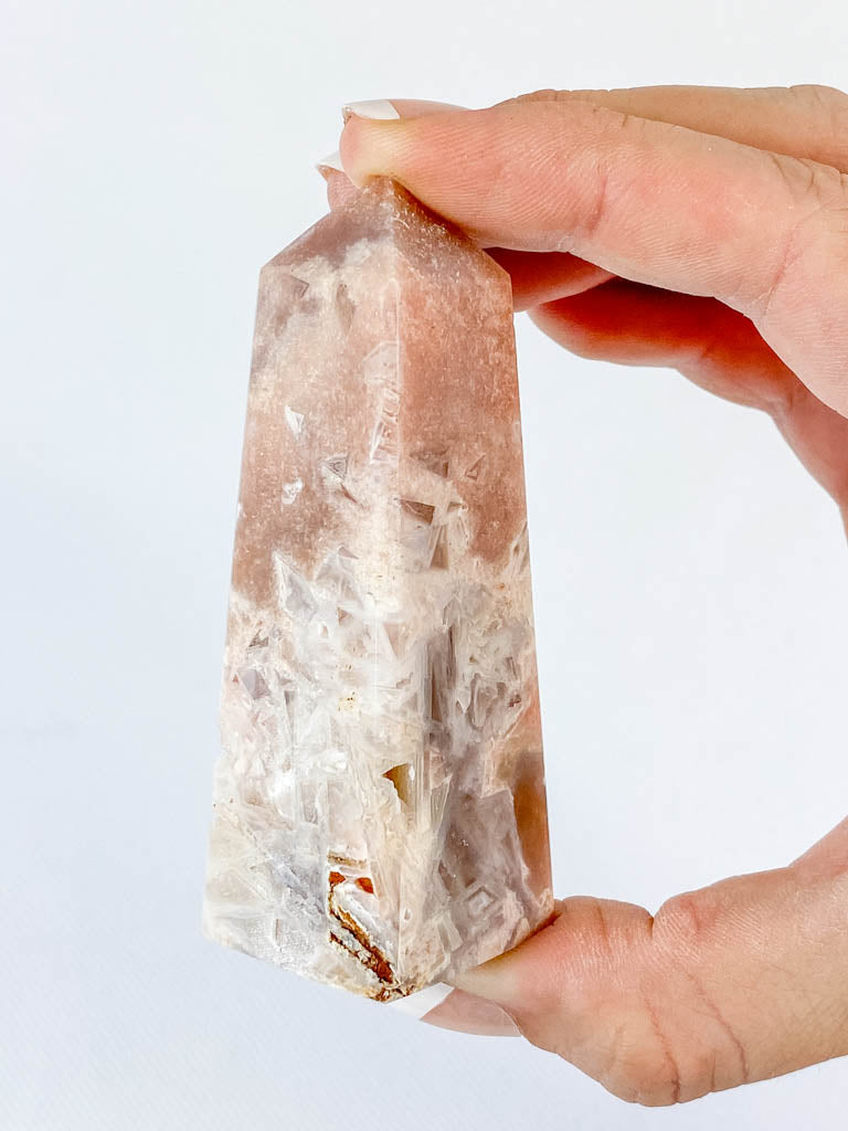 Pink Amethyst with Cavity Obelisk 118g