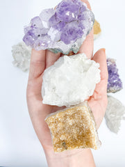 Divine Trio: Citrine + Clear Quartz + Amethyst | X Large