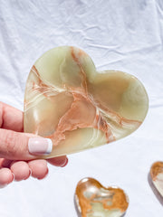 Green Onyx Heart Bowl | Large