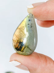 Labradorite Cabochon Tear Drop | Small