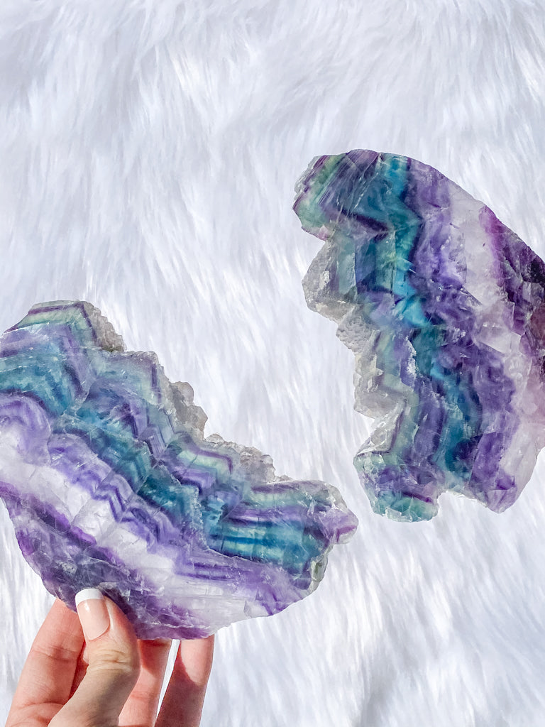 Fluorite Fairy Wings Pair 1.1kg