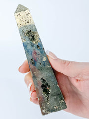 Pyrite with Cavities Obelisk 515g