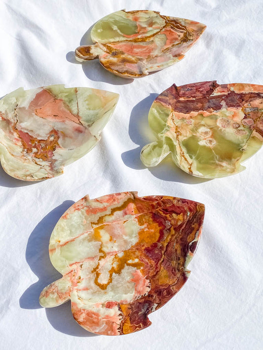 Green Onyx Leaf Bowl | X Large