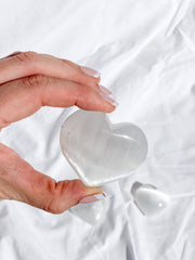 Selenite Heart | Medium