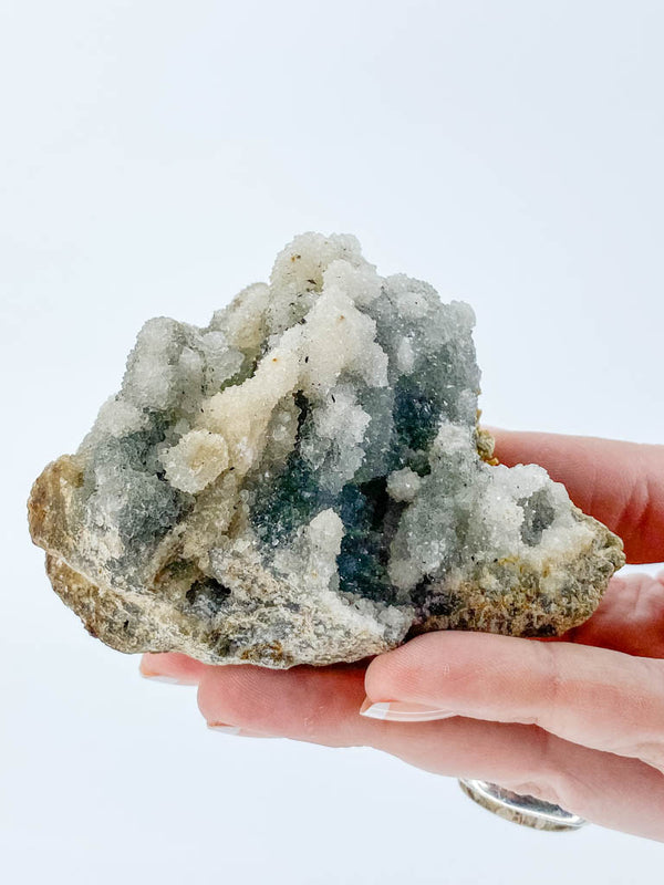 Chalcedony Finger Coral Quartz Cluster Mineral Specimen 243g