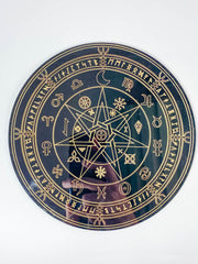 Astrology Pendulum Divination Disc | Black Acrylic