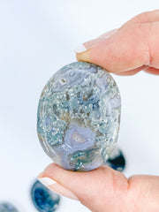 Moss Agate Worry Stone