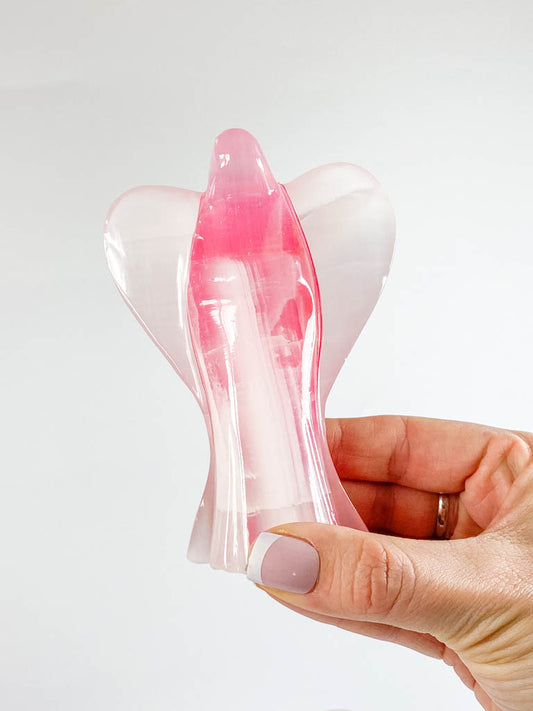 Onyx Pink Angel Carving