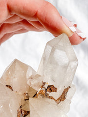 Smoky Himalayan Quartz with Inclusions Cluster 207g