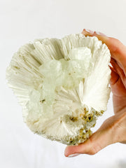 Scolecite with Apophyllite Cluster with Inclusions 852g