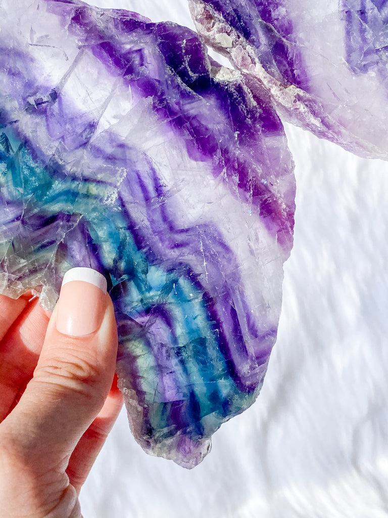 Fluorite Fairy Wings Pair 1.1kg