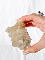 Smoky Himalayan Quartz Cluster with Inclusions 195g