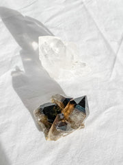 Balance Duo: Clear Quartz + Smoky Quartz | Large
