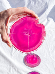 Agate Pink Pack Coaster 4 Pieces | Large
