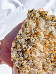 Frosted Citrine Cluster with Inclusions 1kg