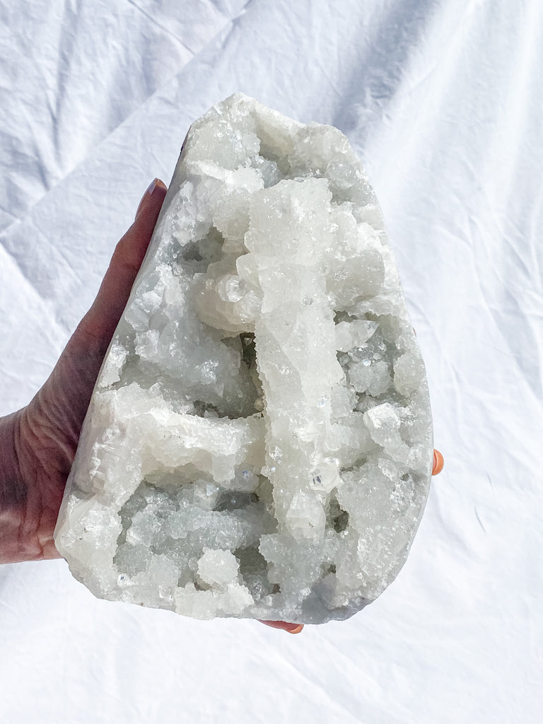 Chalcedony with Apophyllite CutBase Cluster 2.4kg
