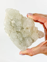 Apophyllite Cluster with Druzy Inclusions 326g