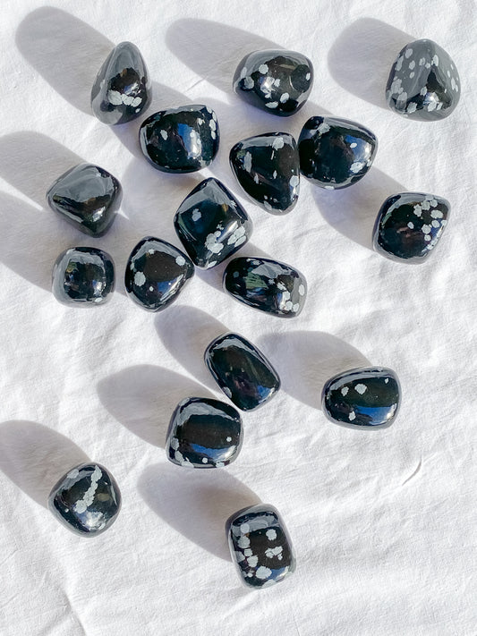 Snowflake Obsidian Tumbles | Medium