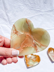 Green Onyx Heart Bowl | Large