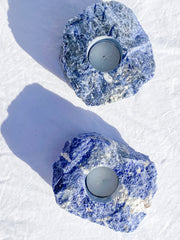 Sodalite Natural Candle Base