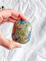 Azurite and Malachite Polished Freeform 103g