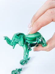 Malachite Elephant Carving