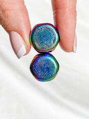 Magnetic Hematite Rainbow Hexagonal Pair 42g