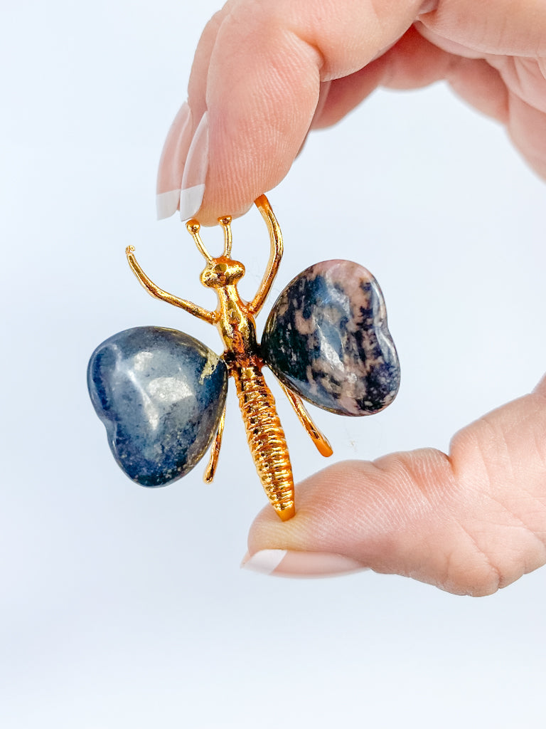 Rhodonite Dragonfly Carving