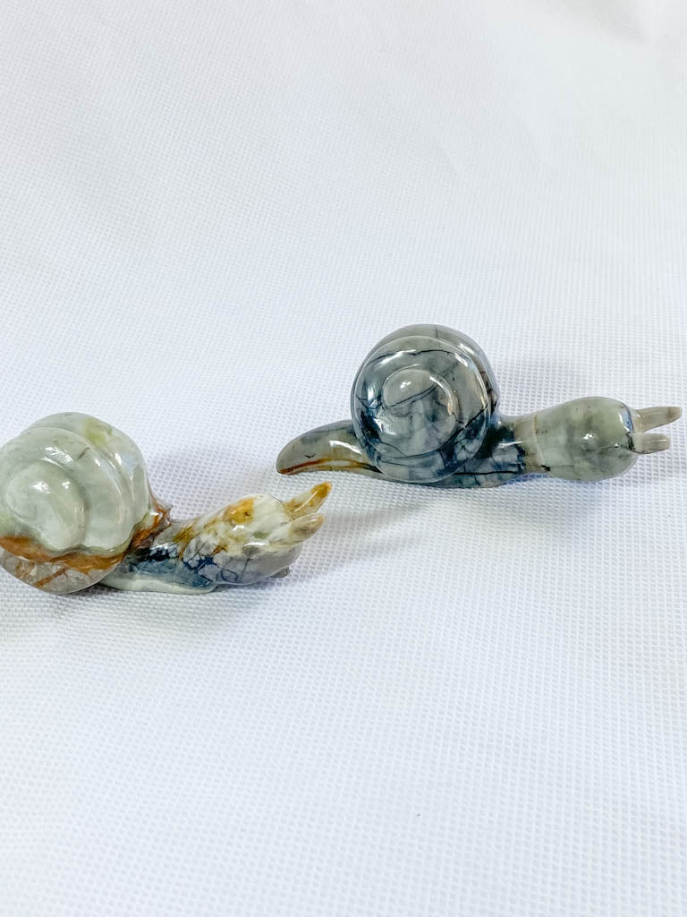 Jasper Snail Carving