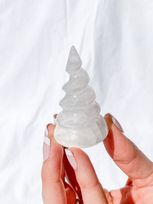 Selenite Unicorn Horn | Small