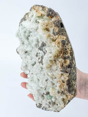 Green Apophyllite with Prehnite Inclusions Statement Piece 3kg