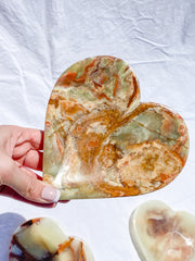 Green Onyx Heart Bowl | X Large