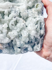 Chalcedony and Apophyllite CutBase Cluster 2.2kg