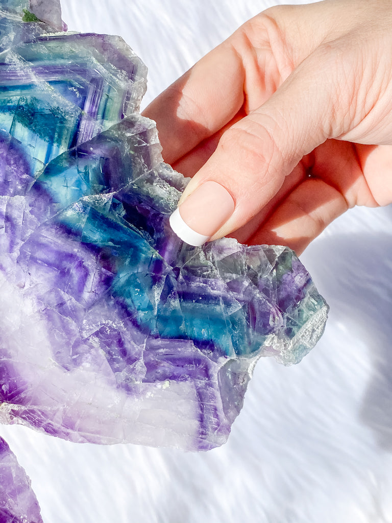 Fluorite Fairy Wings Pair 1.1kg