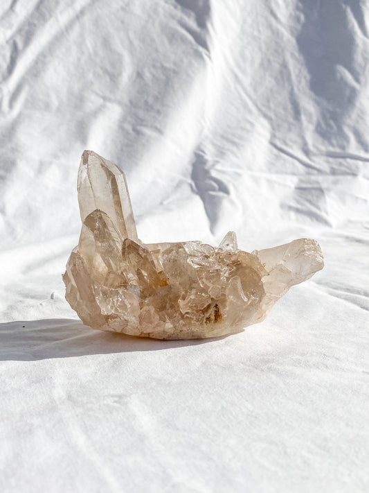 Smoky Himalayan Quartz Cluster with Inclusions 398g