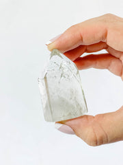 Clear Quartz Phantom Polished Point with Chlorite 69g