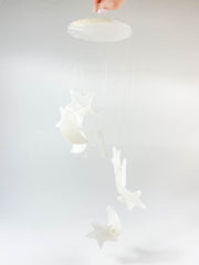 Moon & Stars Windchimes | White Onyx