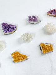Divine Trio: Citrine + Clear Quartz + Amethyst | Medium